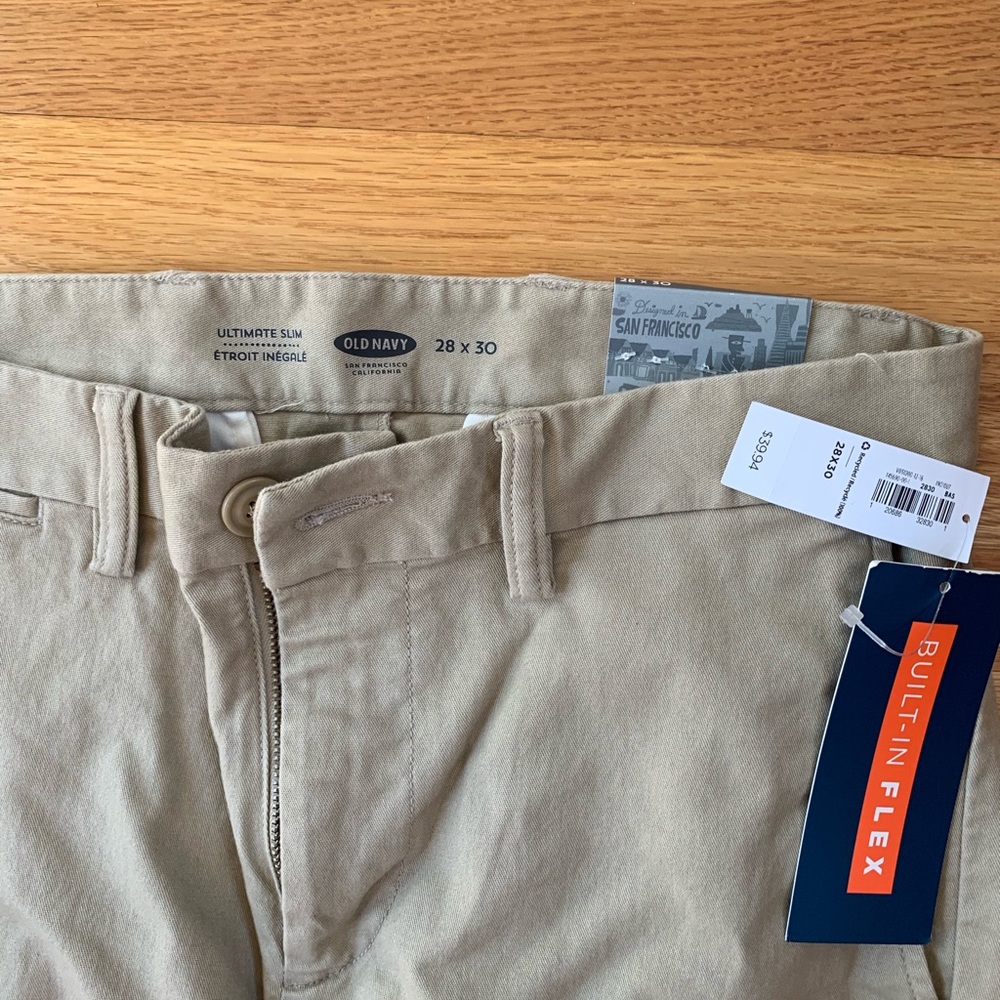 NWT young men/teen Old Navy chinos - light tan